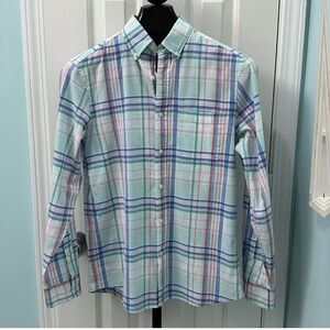 Vineyard Vines Men’s S Stretch Cotton Madras Plaid Button Up Long Sleeve Shirt